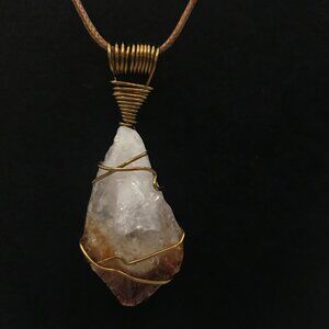Natural Citrine Pendant (Reiki Infused)